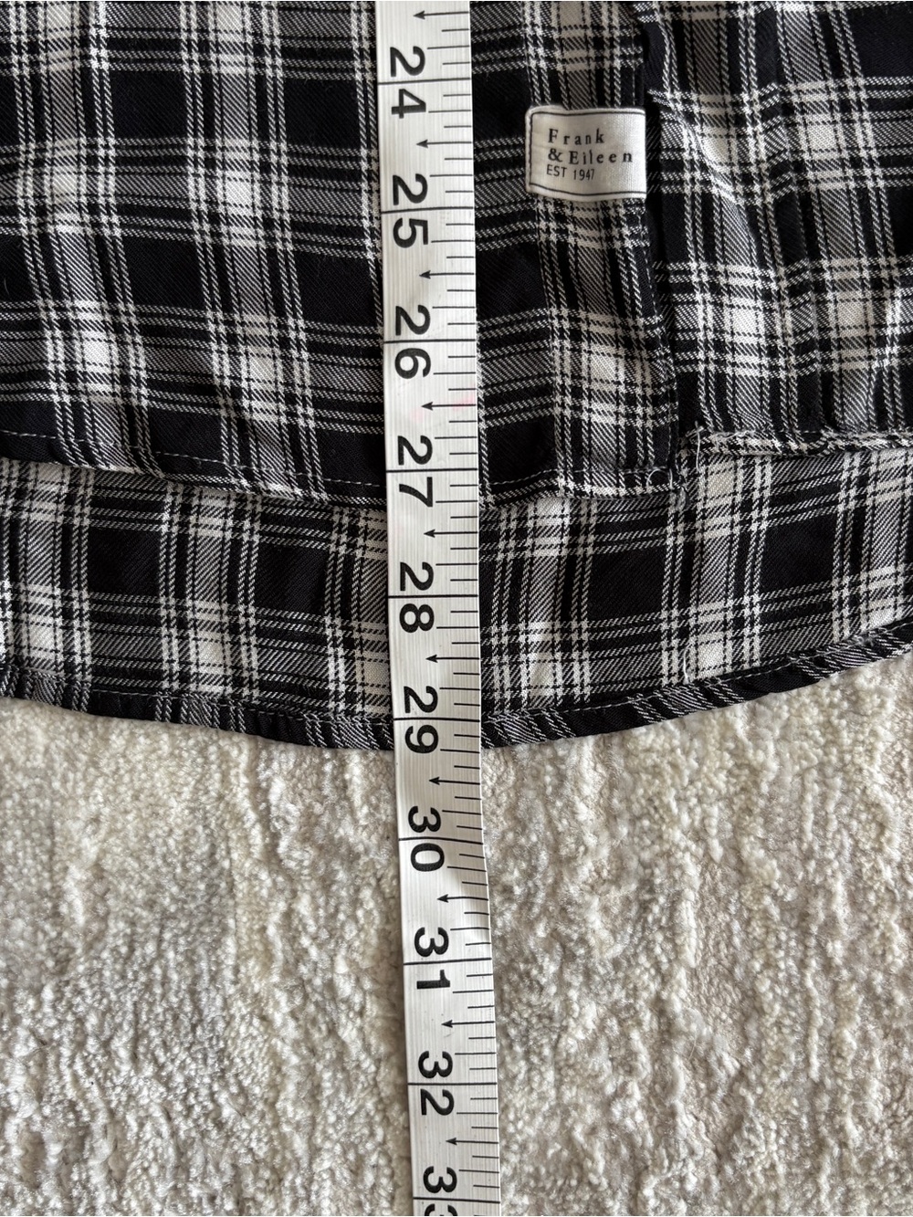 Frank & Eileen Plaid Black and White Casual Button-Down Shirt - Picture 8 of 9